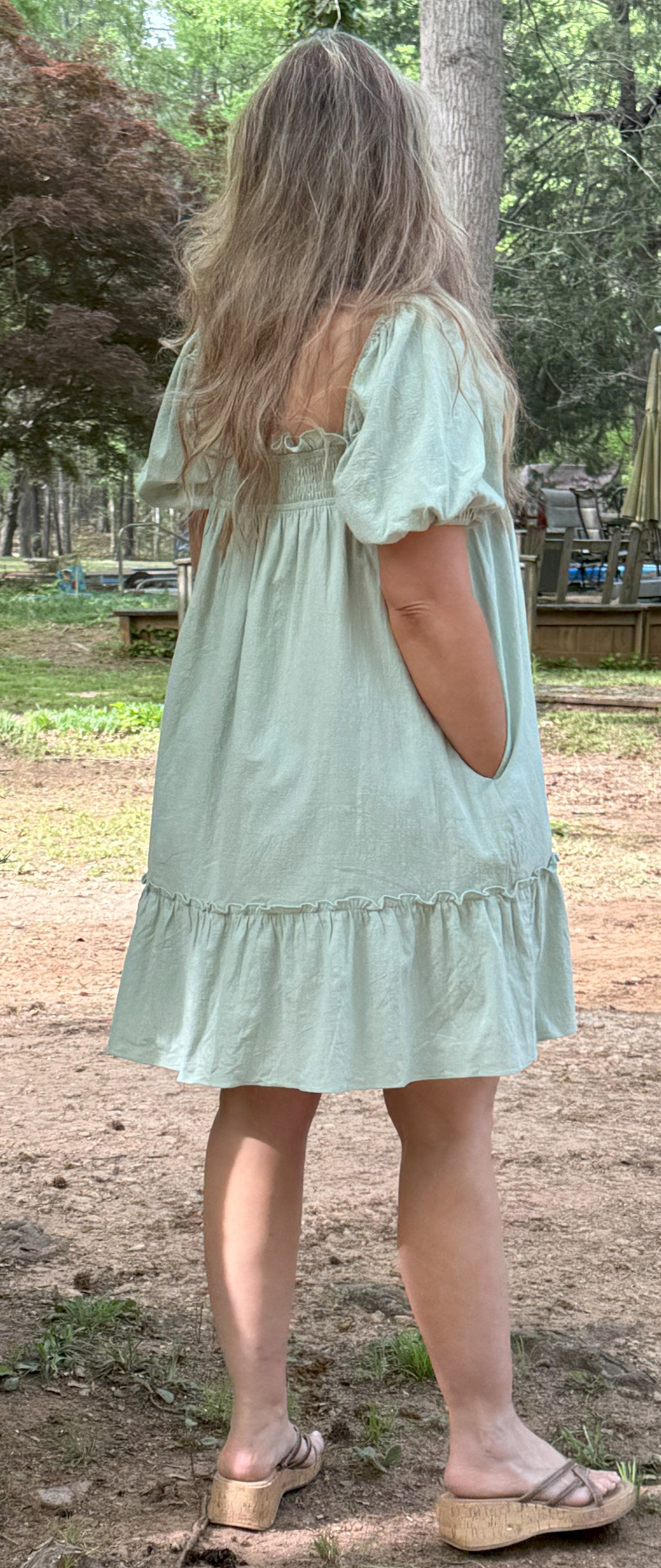 All Dolled Up Baby Doll Dress With Puff Sleeve
